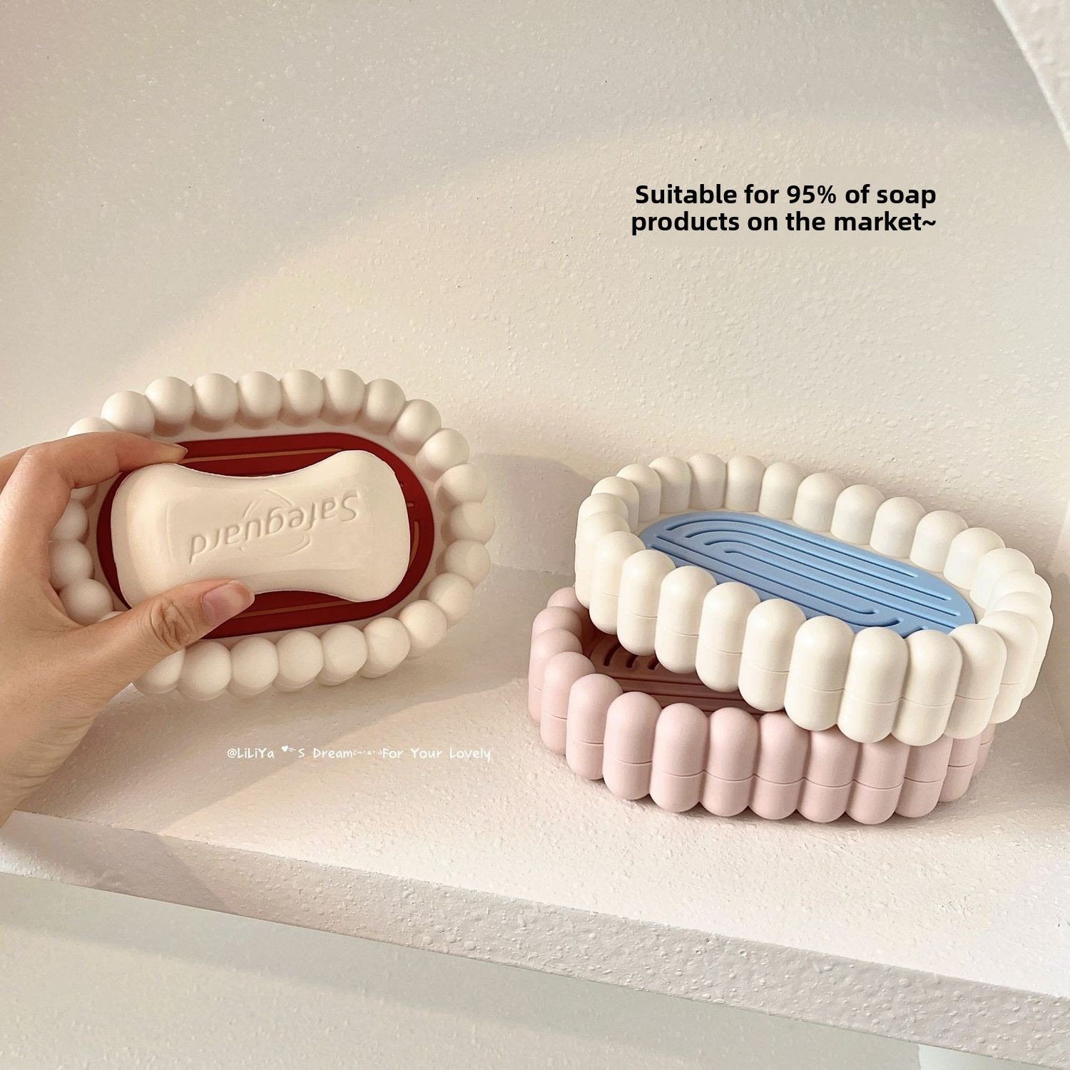 Soap Dish Draining - Пластиковая мыльница для ванной с дренажным