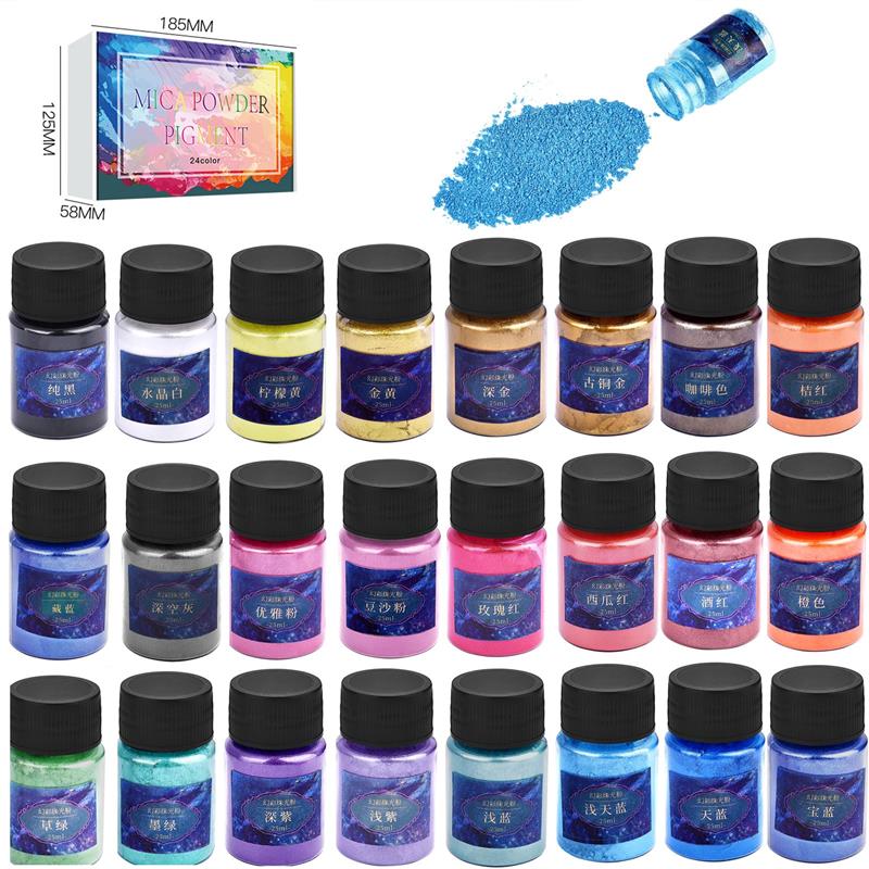 Mica Powder Colorant - Эпоксидная смола 24 цвета, краситель, слюдяной