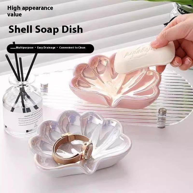 Soap Dish Draining - 1/2 шт. Мыльница в форме ракушки,