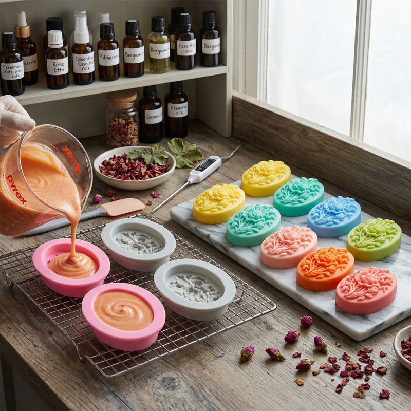 4 силиконовые формы в форме цв – обзор и цена Soap Making Molds