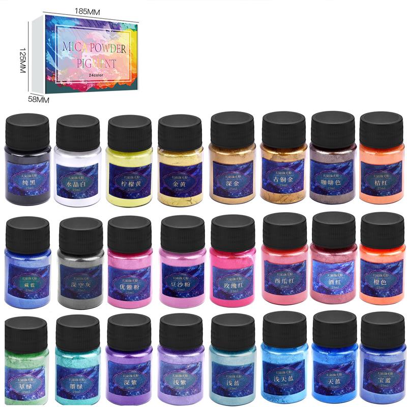6/24/30 цветов, краска для эпо – обзор и цена Mica Powder Colorant